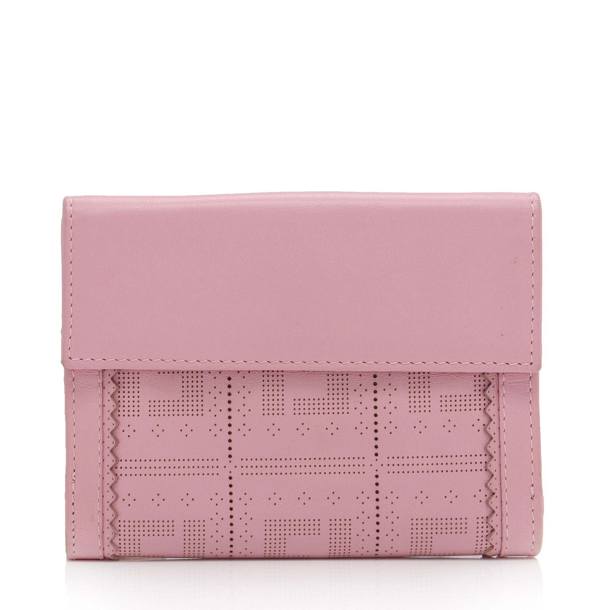 Fendi Perforated Leather Compact Wallet (SHF-ahsZFs)
