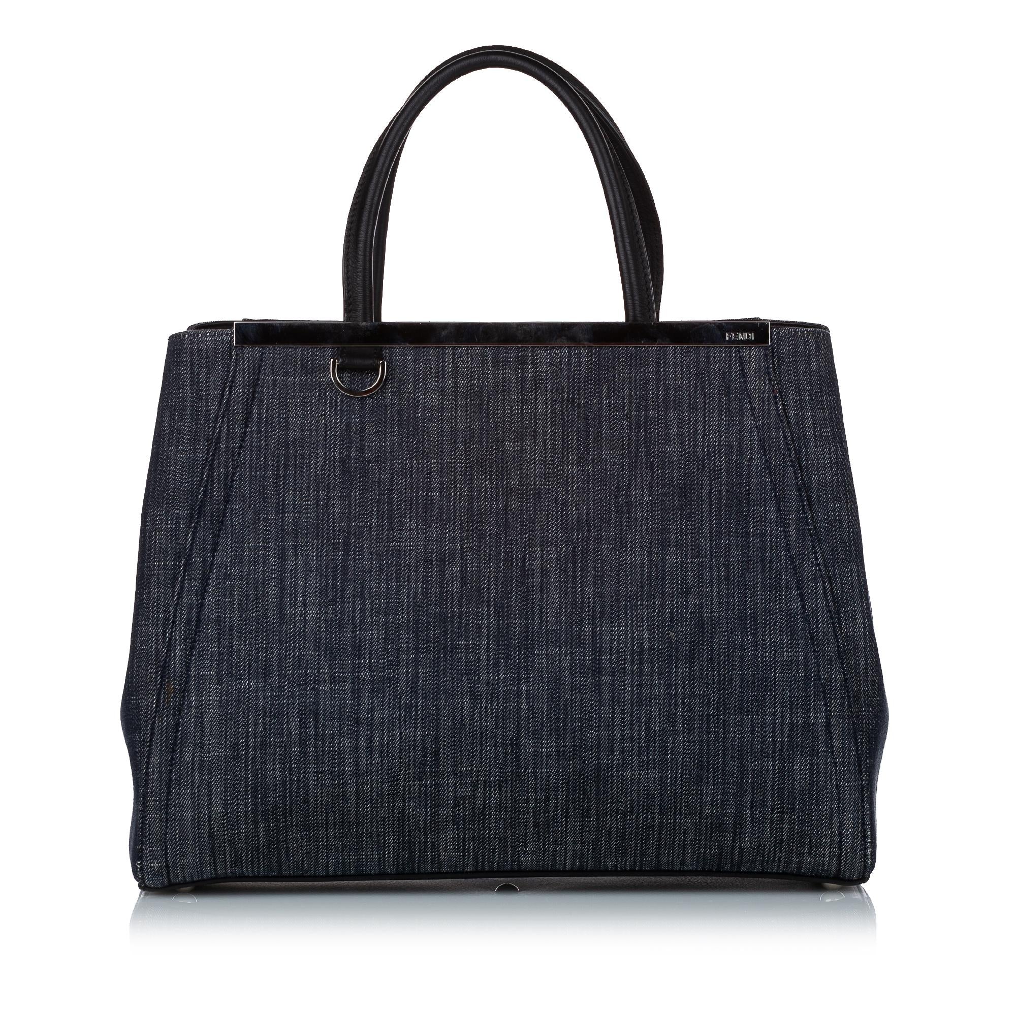 Fendi Petit 2Jours Denim Satchel (SHG-29466)