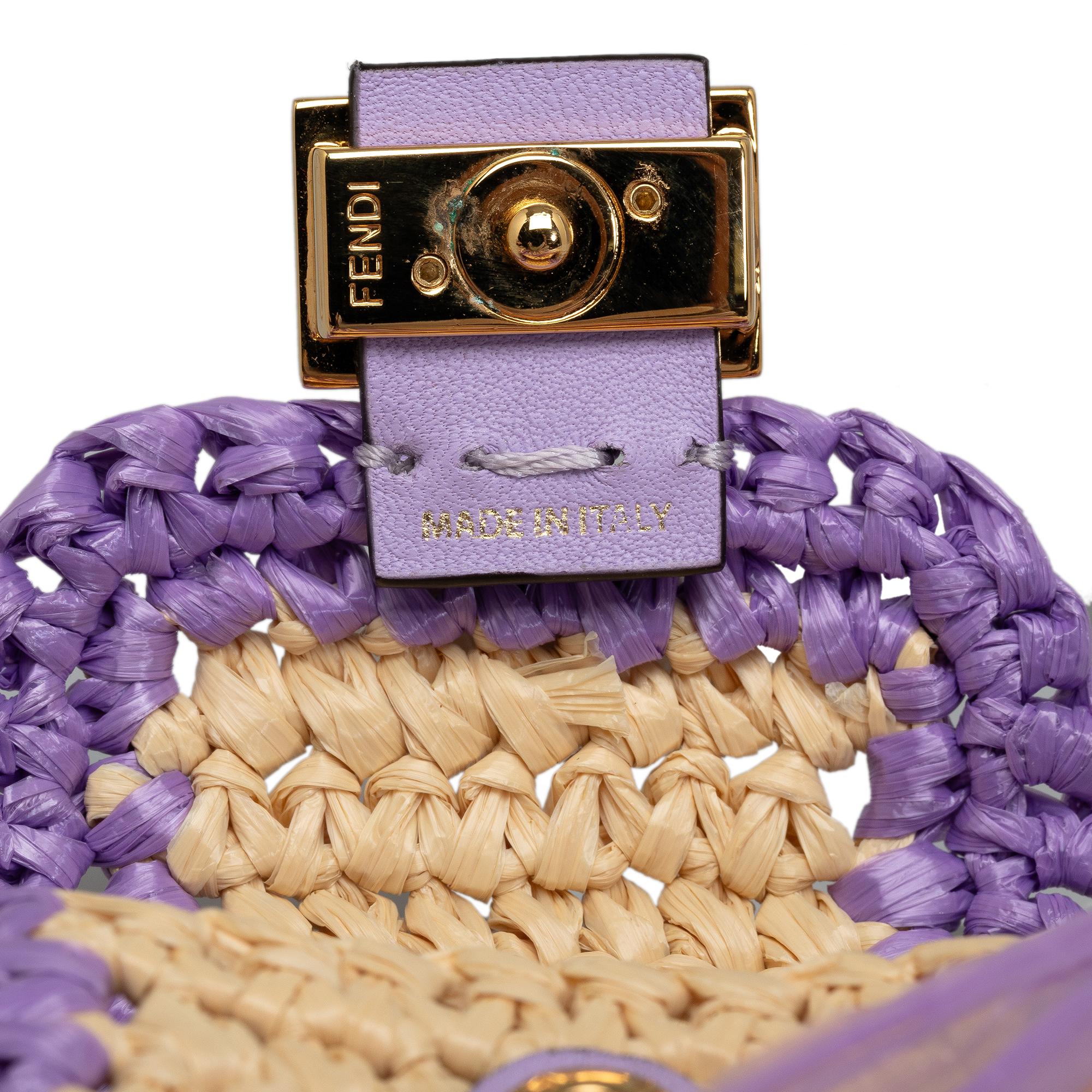 Fendi Raffia Intreccio Pico Baguette (SHG-DjF5h6)