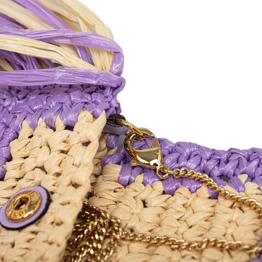 Fendi Raffia Intreccio Pico Baguette (SHG-DjF5h6)