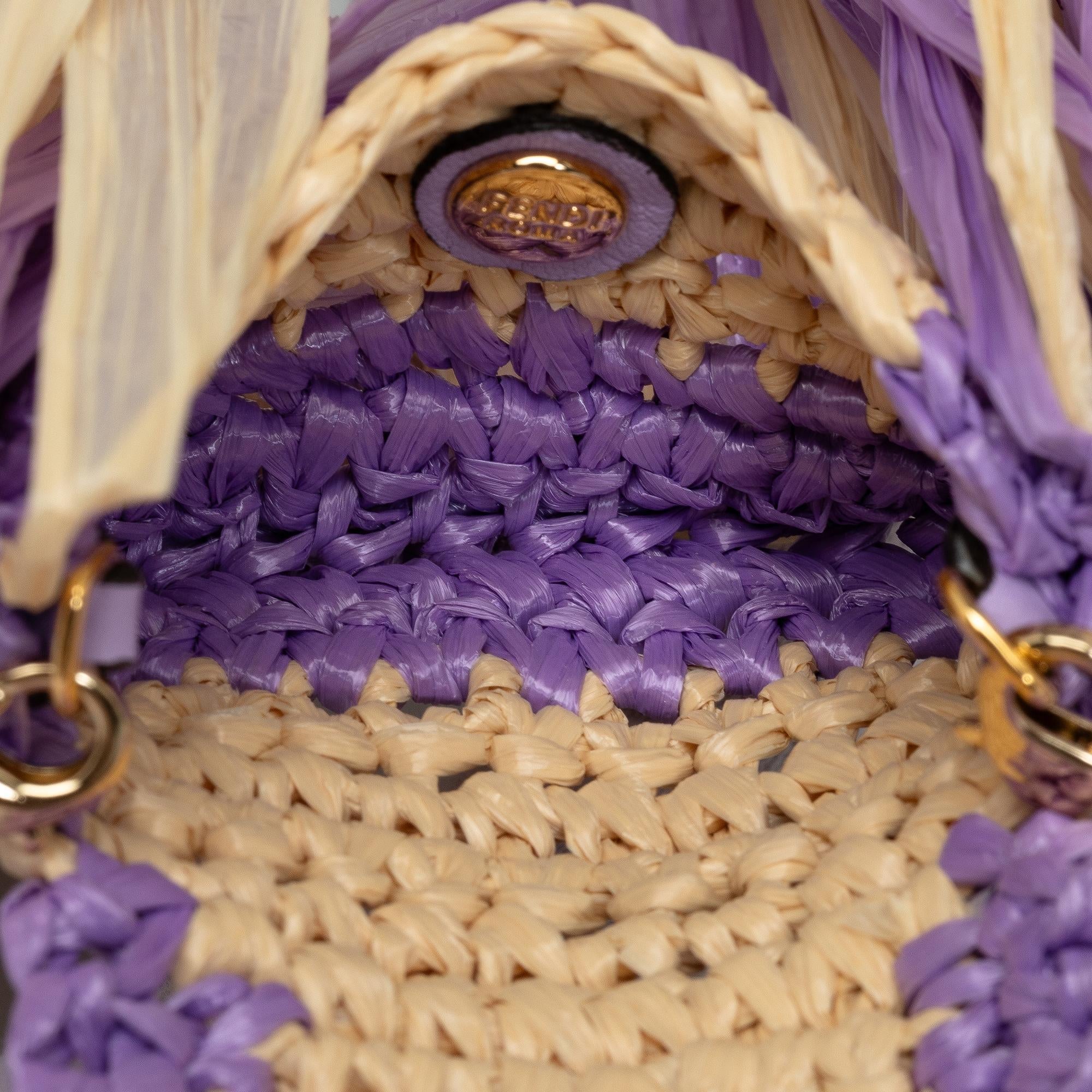 Fendi Raffia Intreccio Pico Baguette (SHG-DjF5h6)