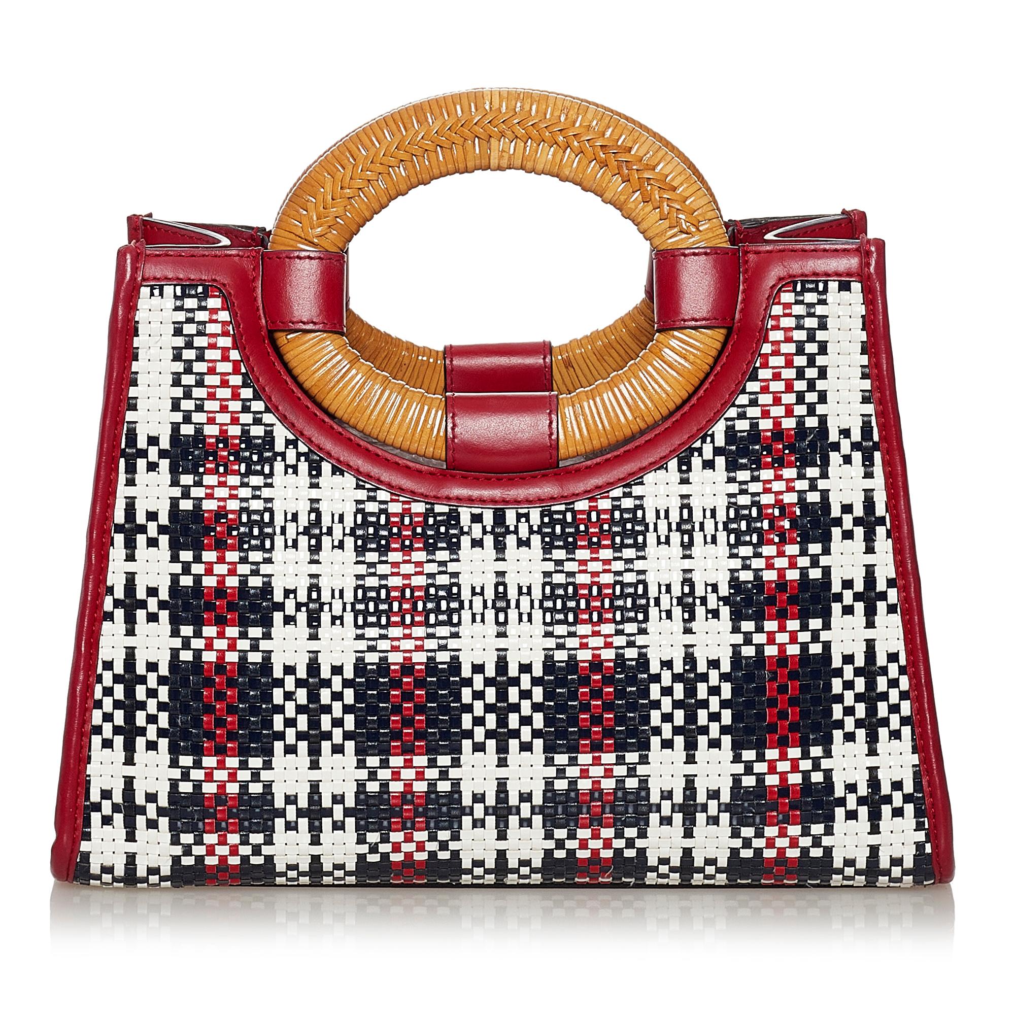 Fendi Runaway Tartan Plaid Satchel (SHG-33225)