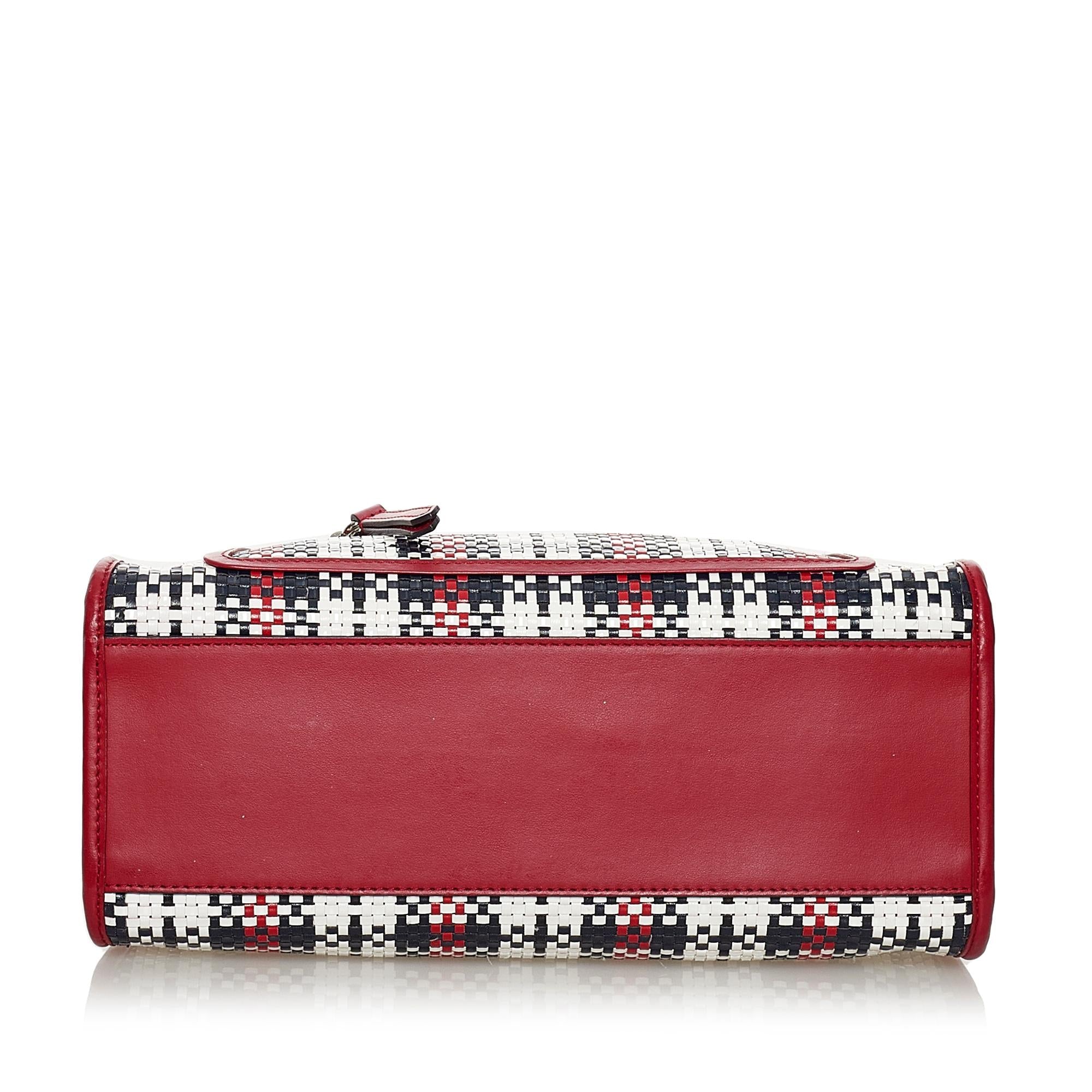 Fendi Runaway Tartan Plaid Satchel (SHG-37576)