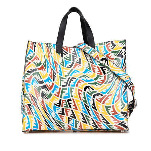 Fendi Sarah Coleman Leather Vertigo Shopper Tote