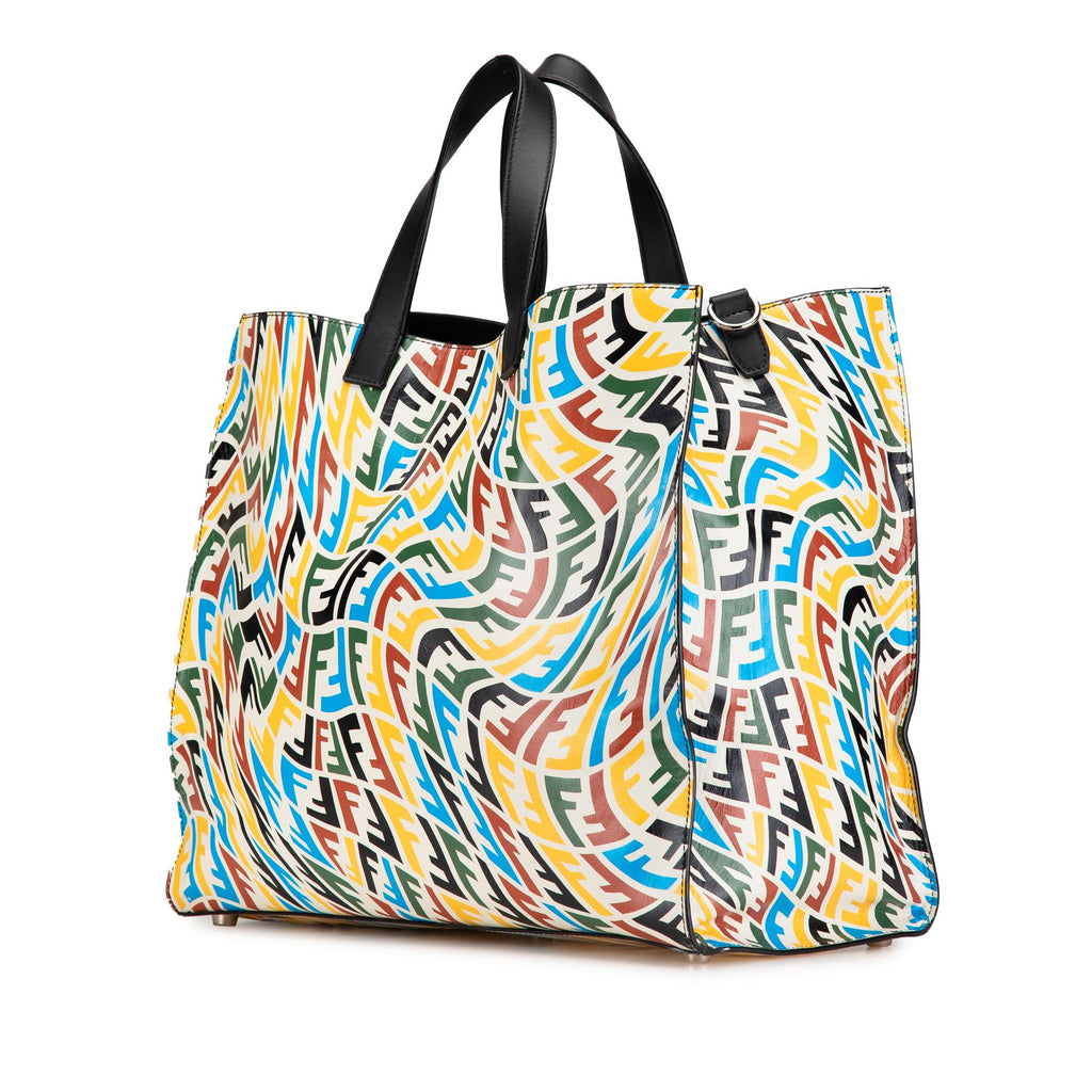 Fendi Sarah Coleman Leather Vertigo Shopper Tote