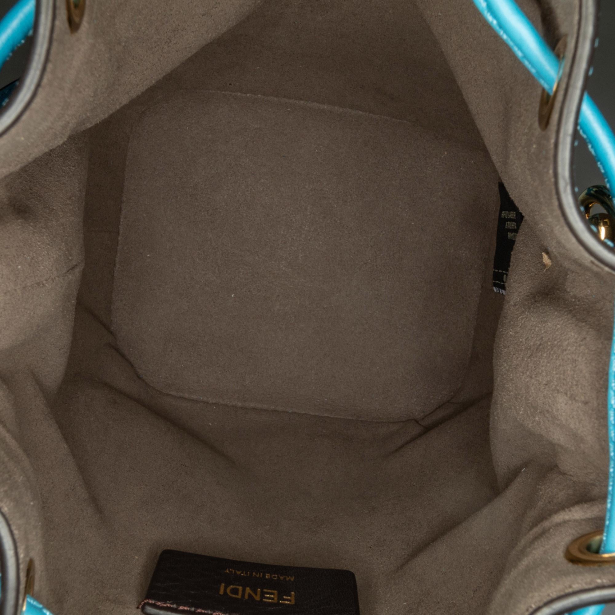 Fendi Sarah Coleman Mini Coated Canvas FF Vertigo Mon Tresor Bucket (SHG-Z5Yuz0)