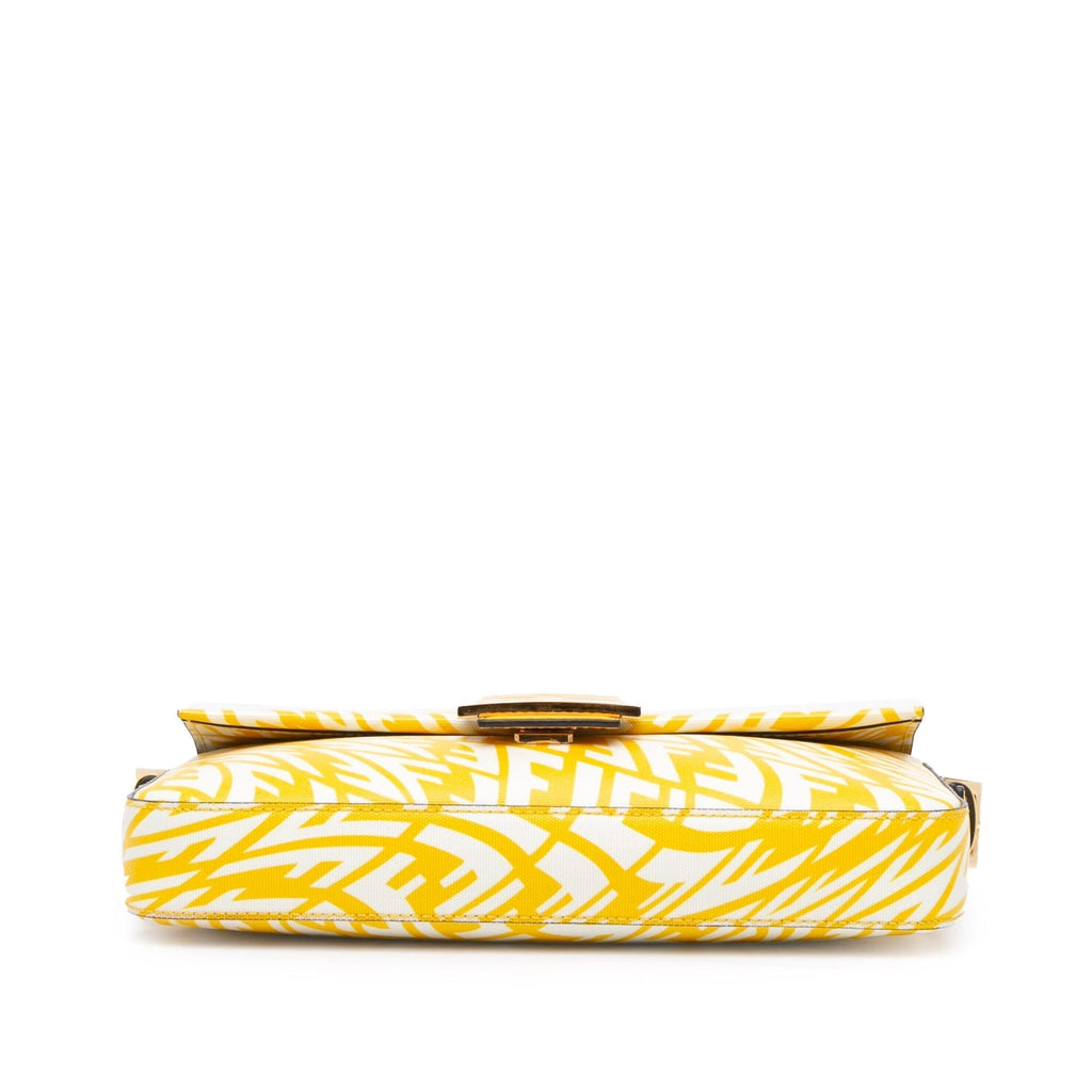 Fendi Sarah Coleman Zucca Coated Canvas 1997 Vertigo Baguette