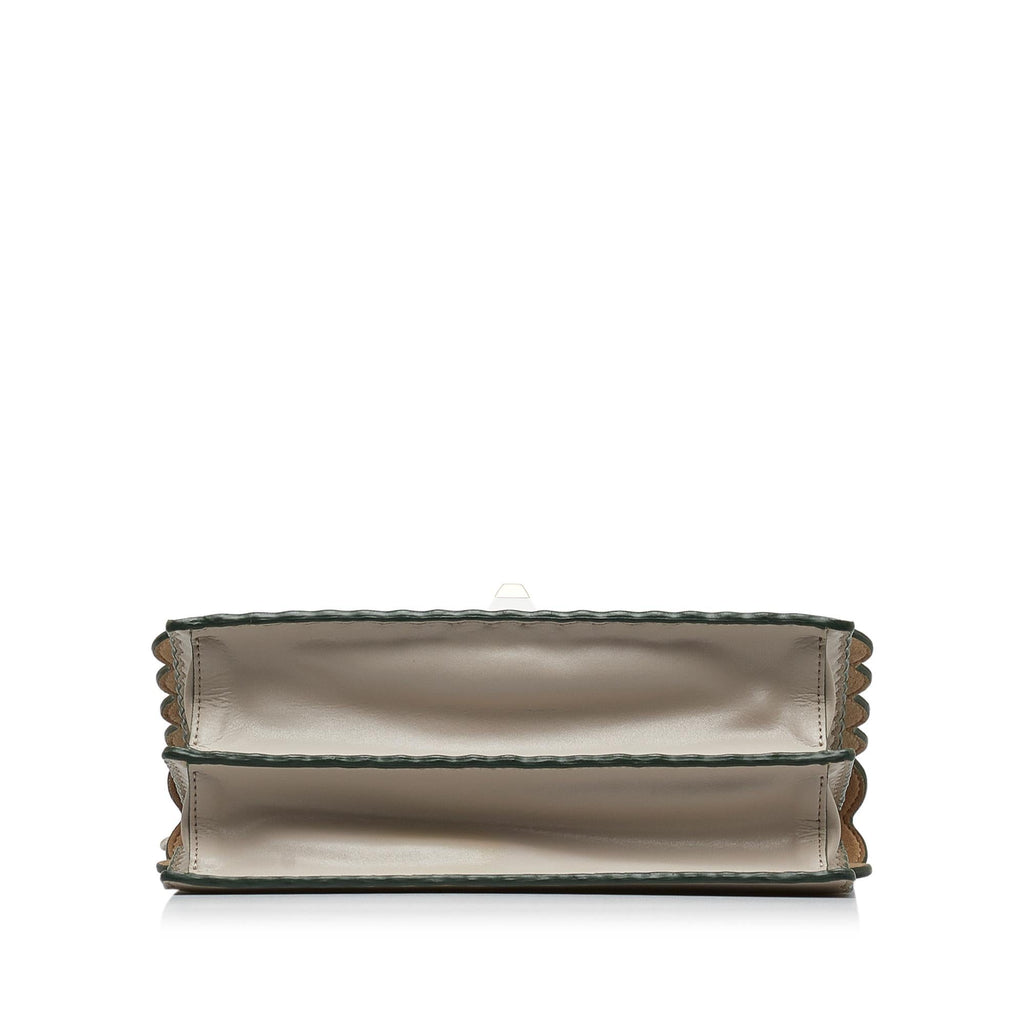 Fendi Scalloped Kan I Satchel (SHG-0g81DK)