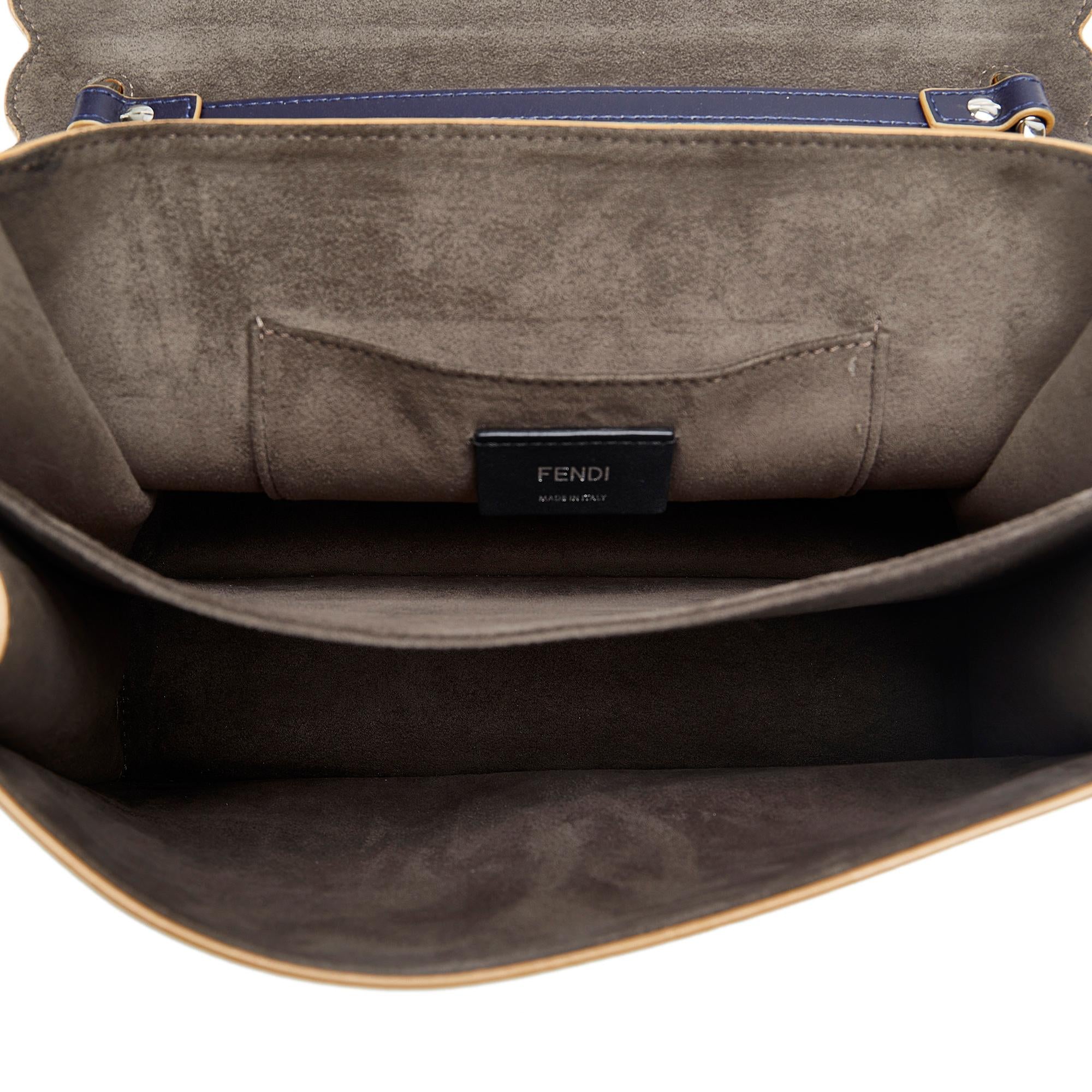 Fendi Scalloped Kan I Satchel (SHG-TUYgg3)