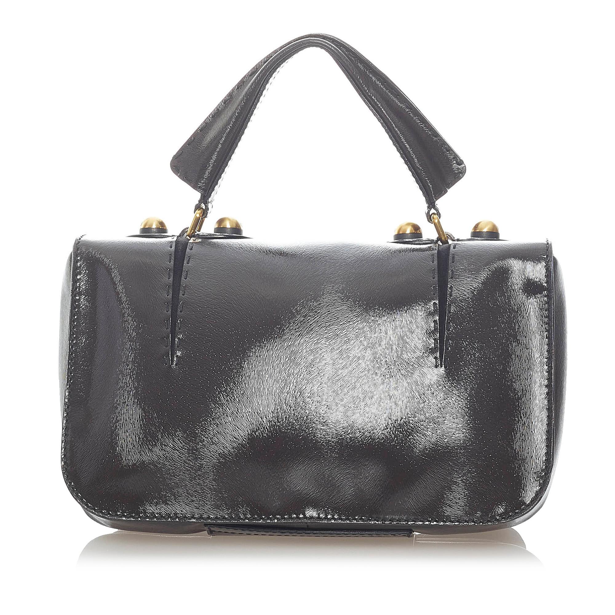Fendi Secret Code F3 Leather Satchel (SHG-33043)