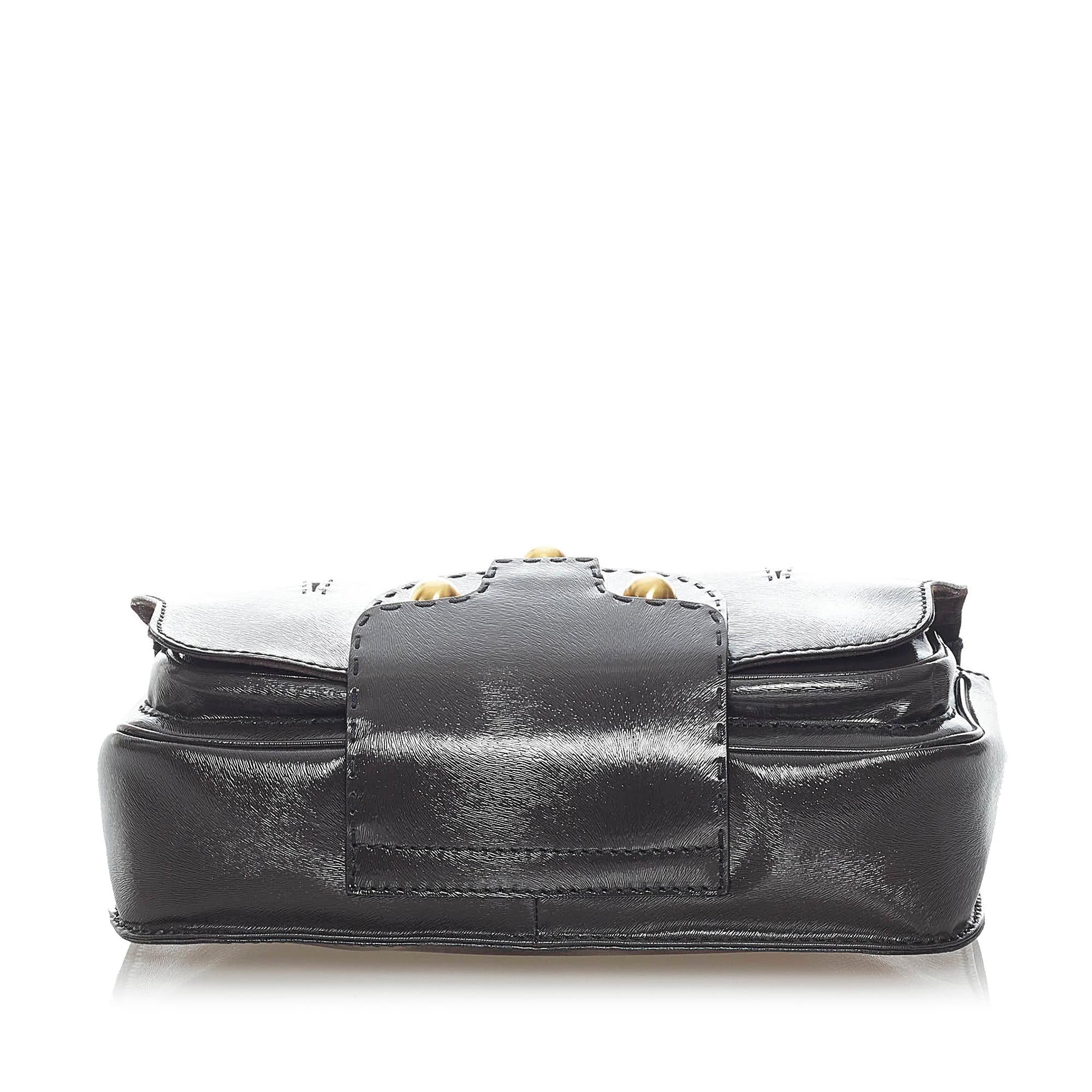 Fendi Secret Code F3 Leather Satchel (SHG-33043)