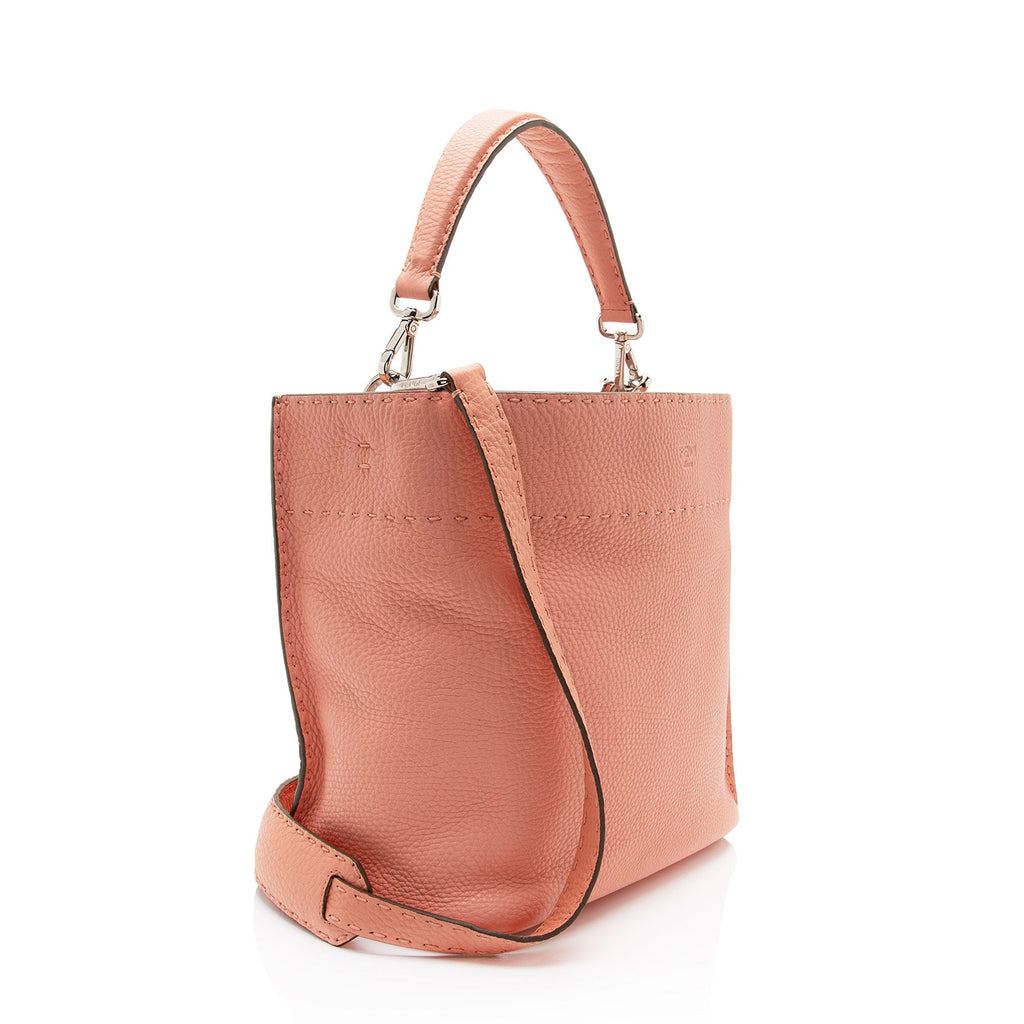 Fendi Selleria Leather Anna Small Bucket Bag (SHF-YoPItu)