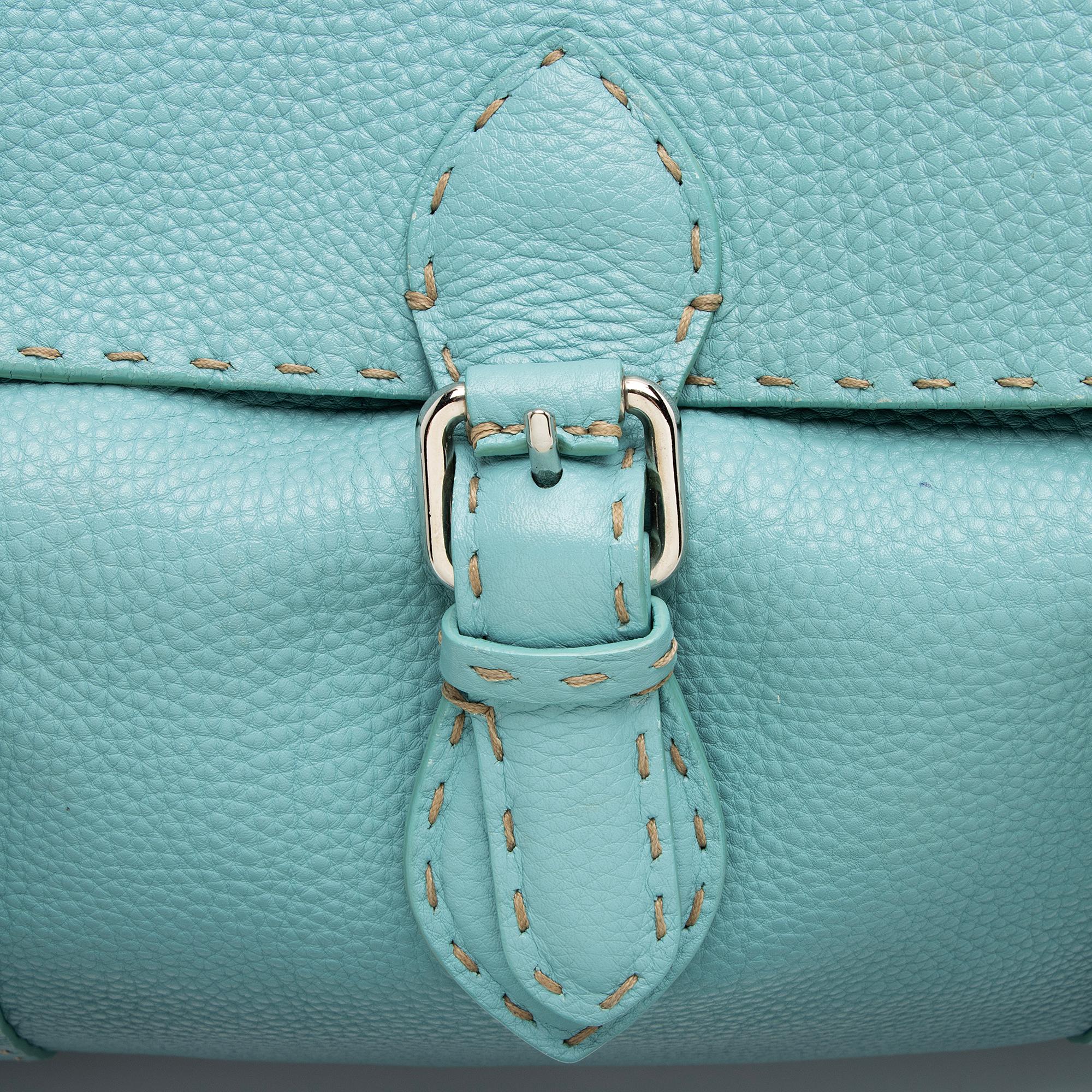 Fendi Leather Selleria Linda Large Satchel (SHF-1fEOnp)