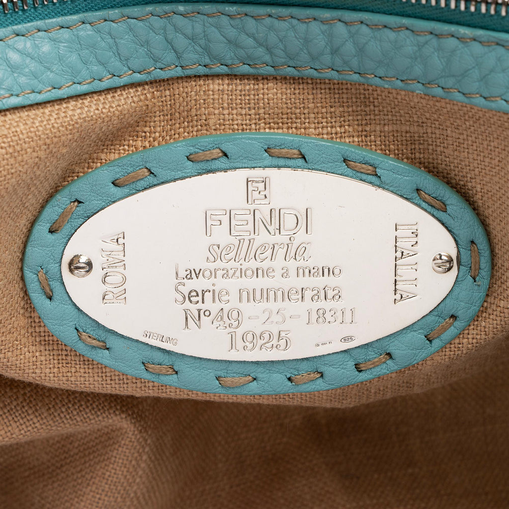 Fendi Leather Selleria Linda Large Satchel (SHF-1fEOnp)