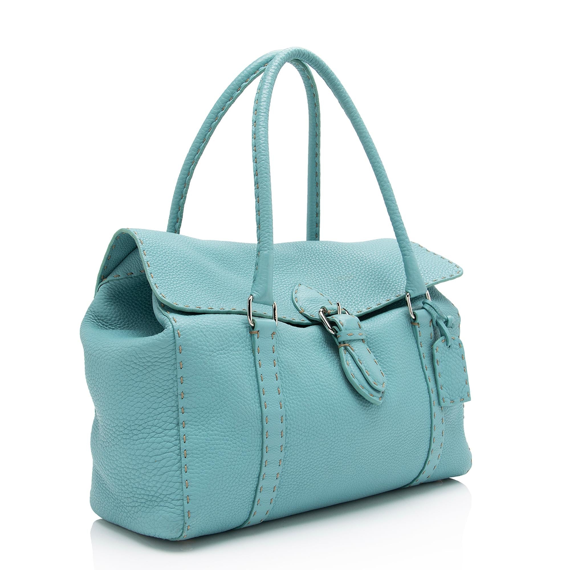 Fendi Leather Selleria Linda Large Satchel (SHF-1fEOnp)