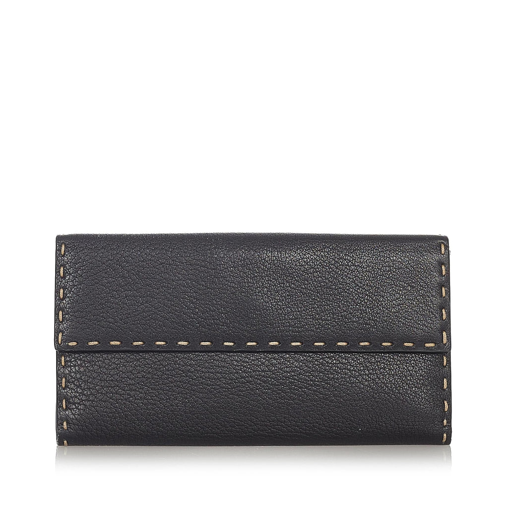 Fendi Selleria Leather Long Wallet (SHG-23841)