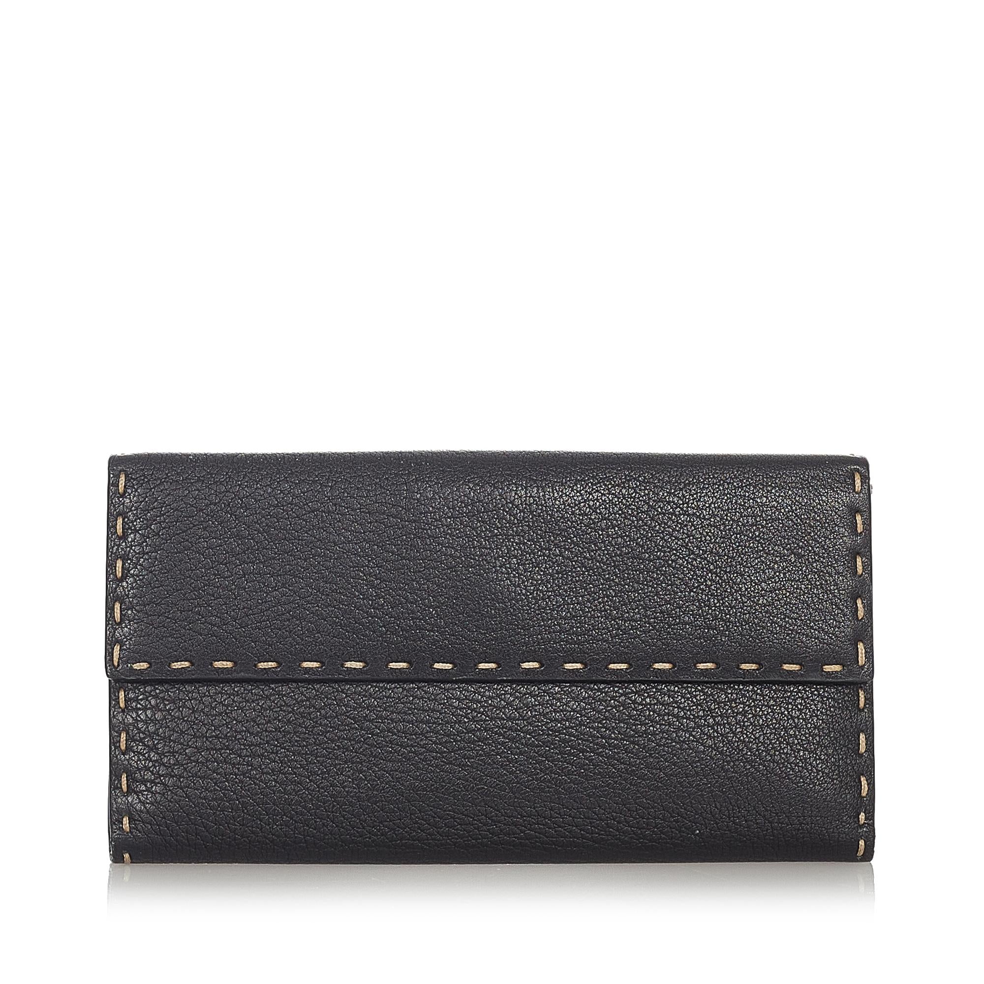 Fendi Selleria Leather Long Wallet (SHG-23841)