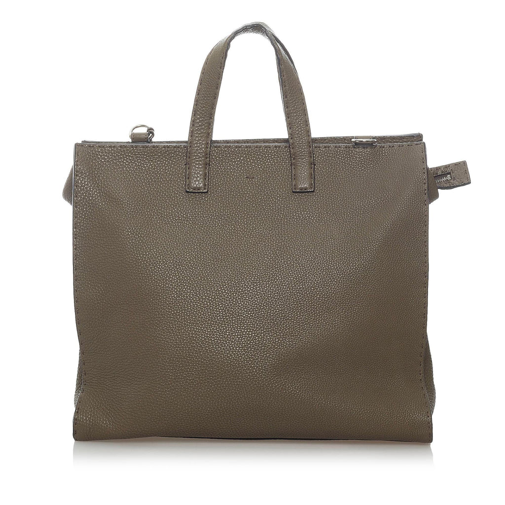 Fendi Selleria Leather Satchel (SHG-33374)