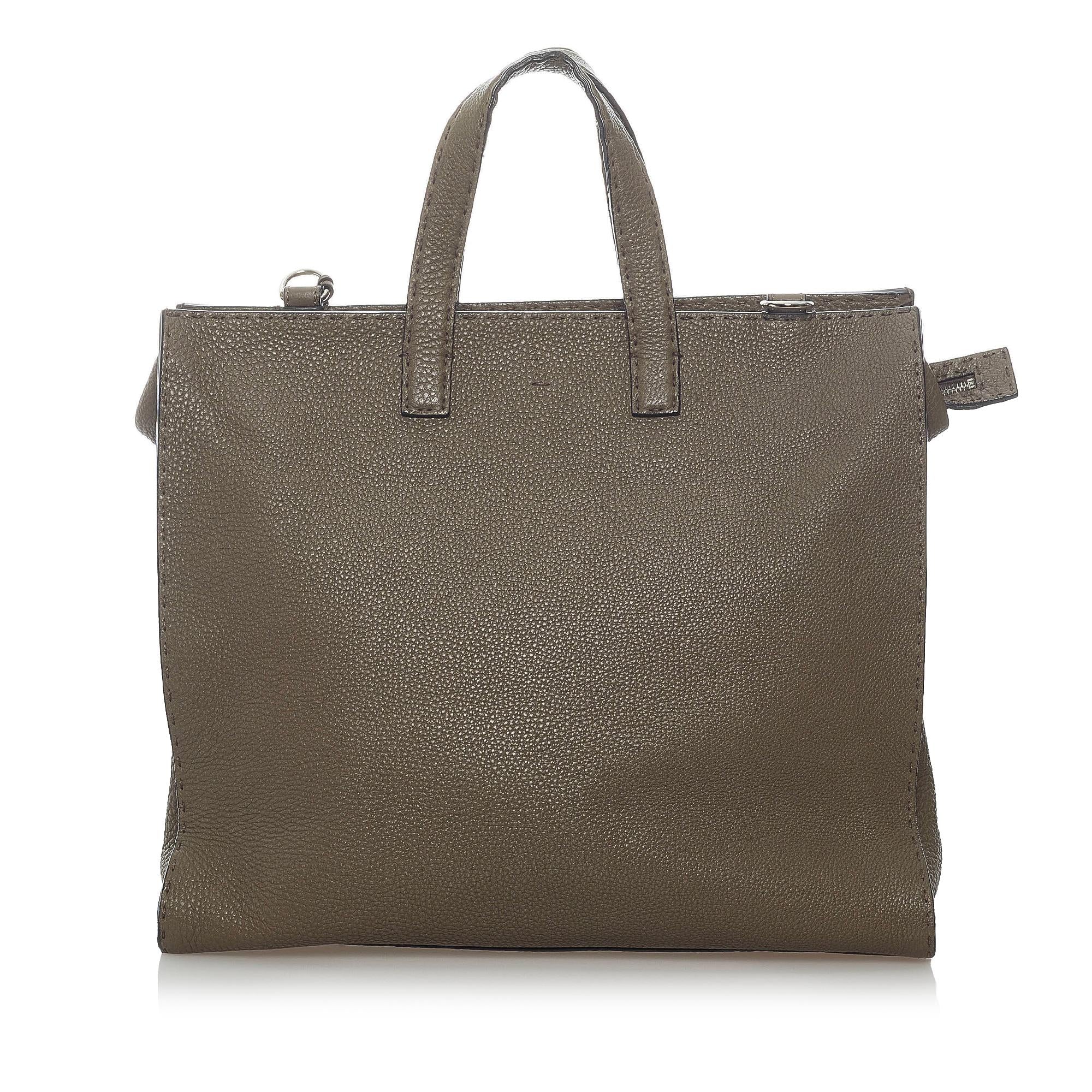 Fendi Selleria Leather Satchel (SHG-33374)