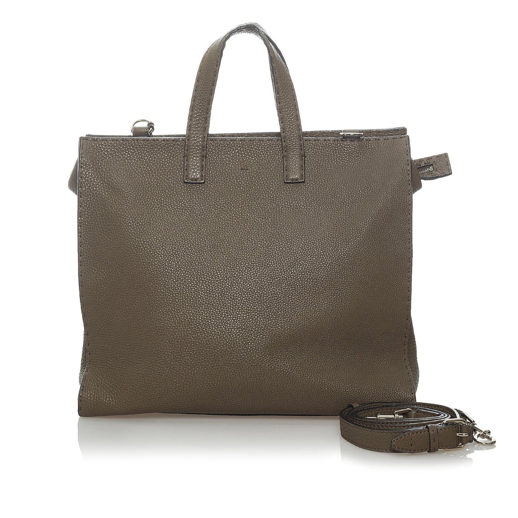 Fendi Selleria Leather Satchel (SHG-33374)
