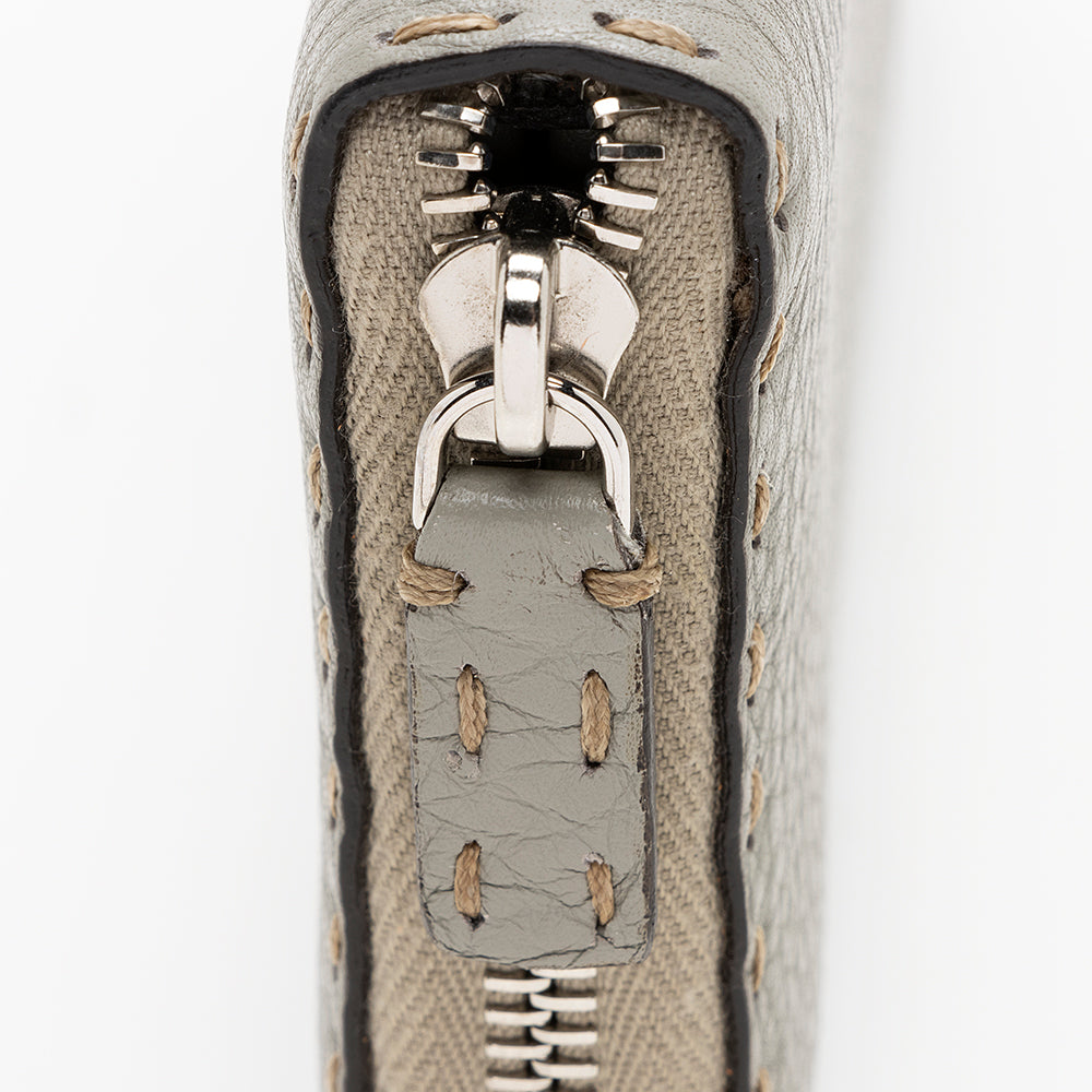 Fendi Selleria Leather Zip Around Wallet (SHF-16963)