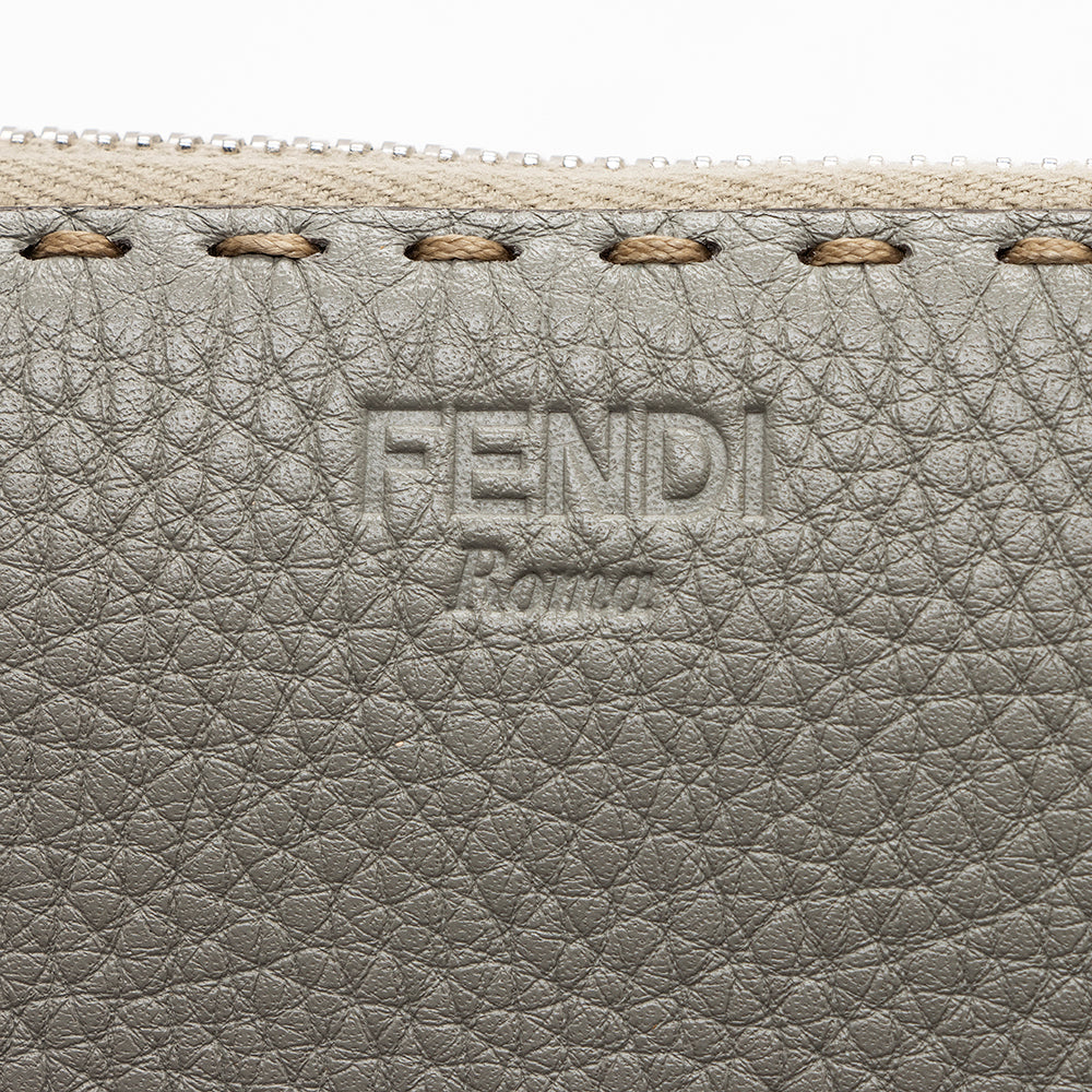 Fendi Selleria Leather Zip Around Wallet (SHF-16963)