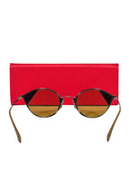 Fendi - Silver Cat Eye Sunglasses w/ Yellow Lenses