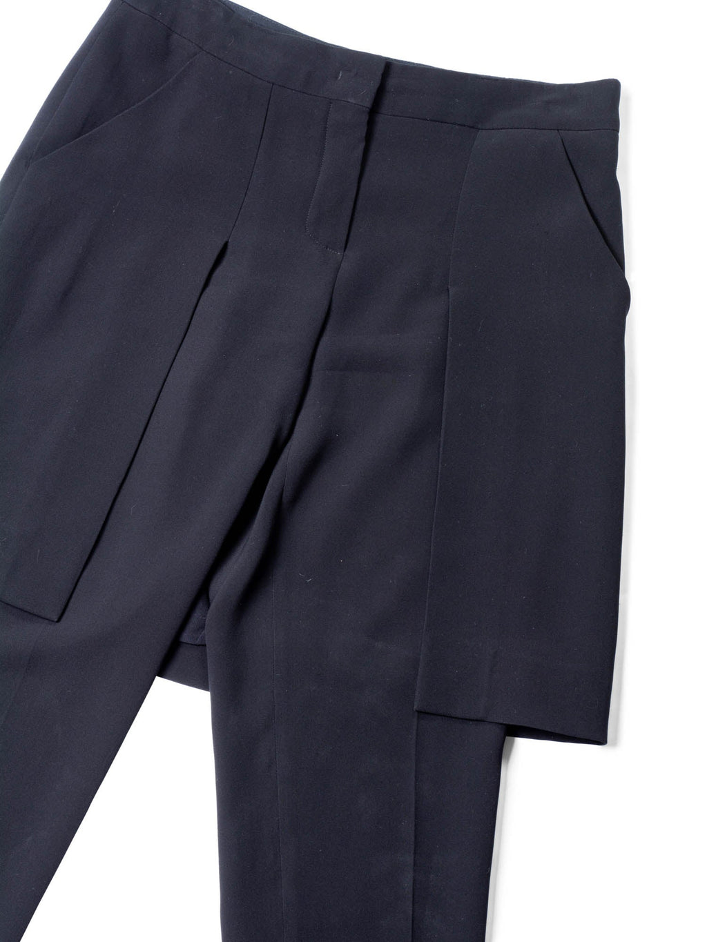 Fendi Skirt Wrap Silk Pants Black