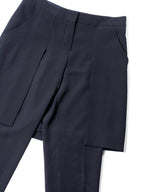 Fendi Skirt Wrap Silk Pants Black