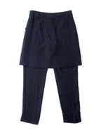 Fendi Skirt Wrap Silk Pants Black