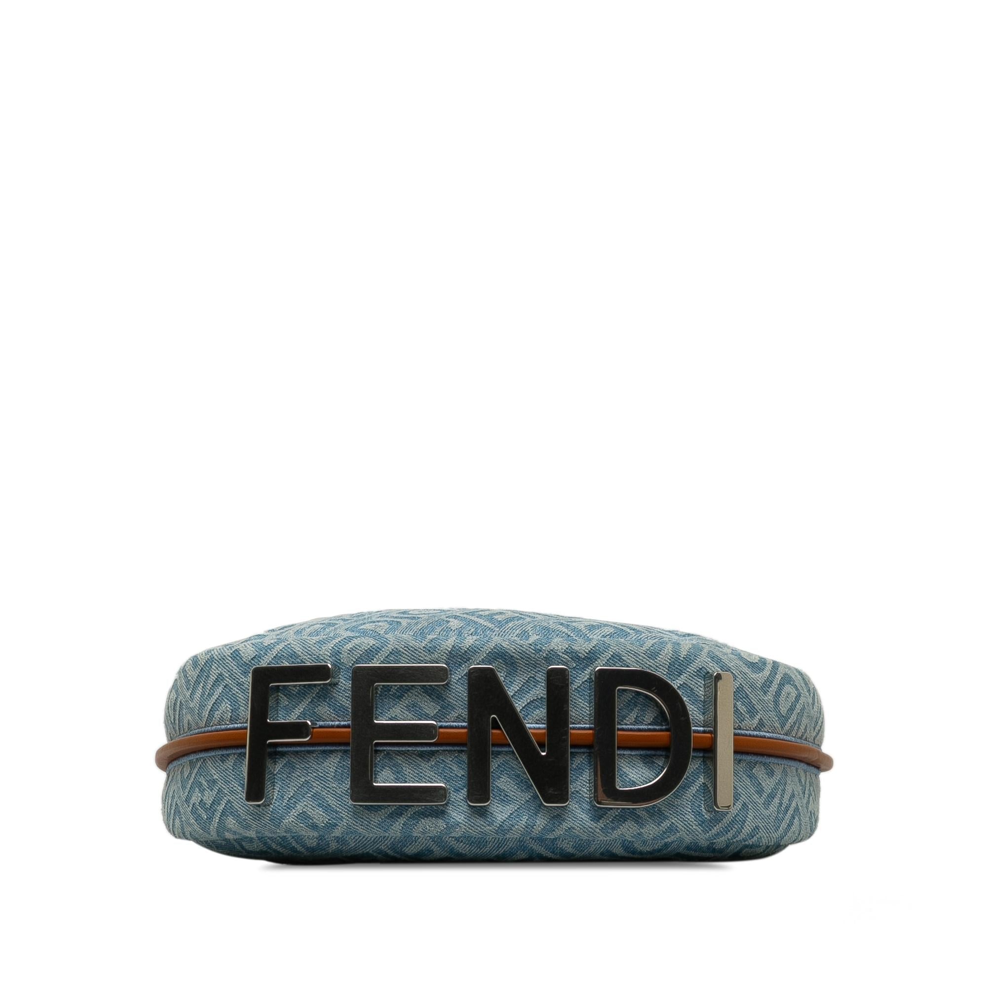 Fendi Small Denim Zucca Fendigraphy Hobo (SHG-rb2j9e)