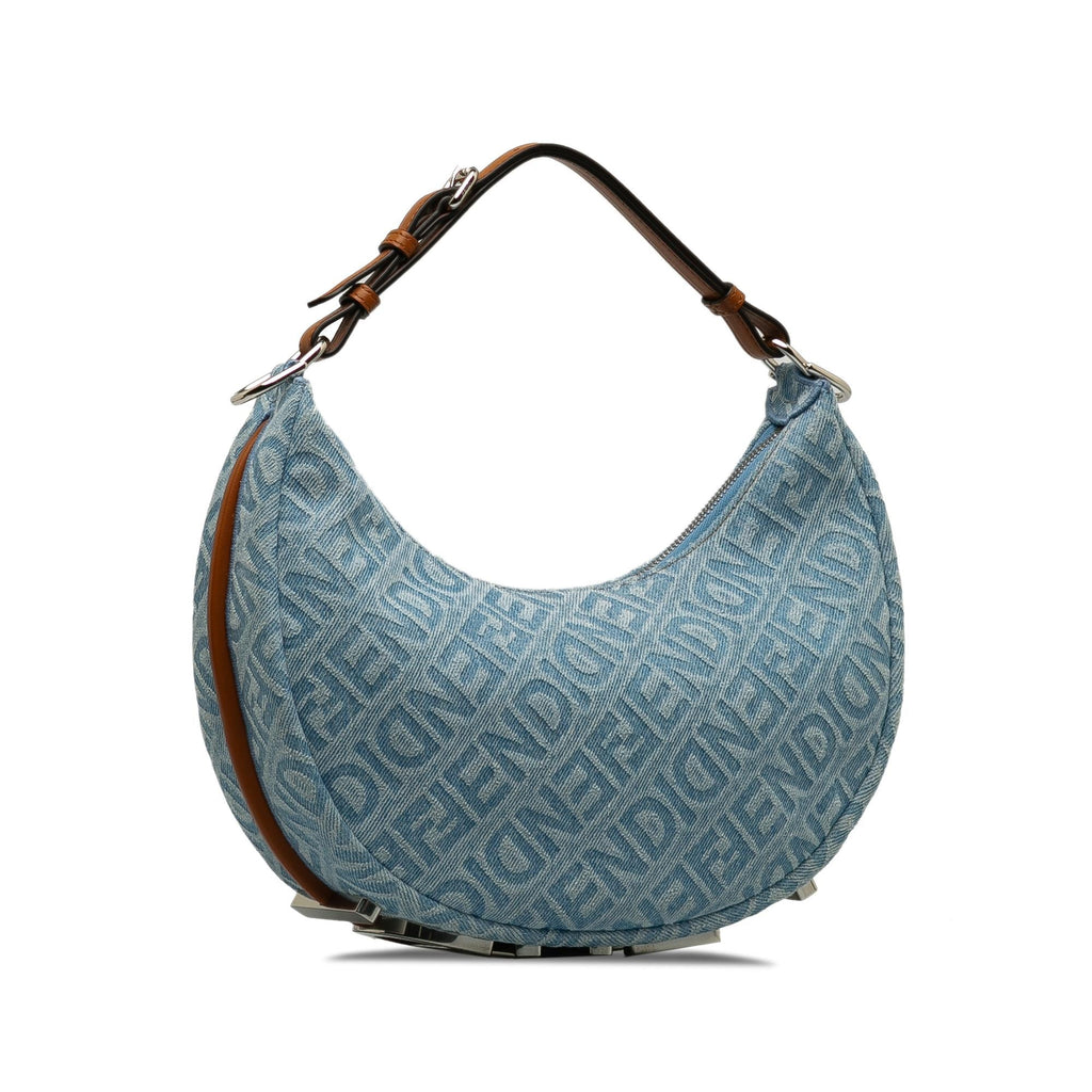 Fendi Small Denim Zucca Fendigraphy Hobo (SHG-rb2j9e)