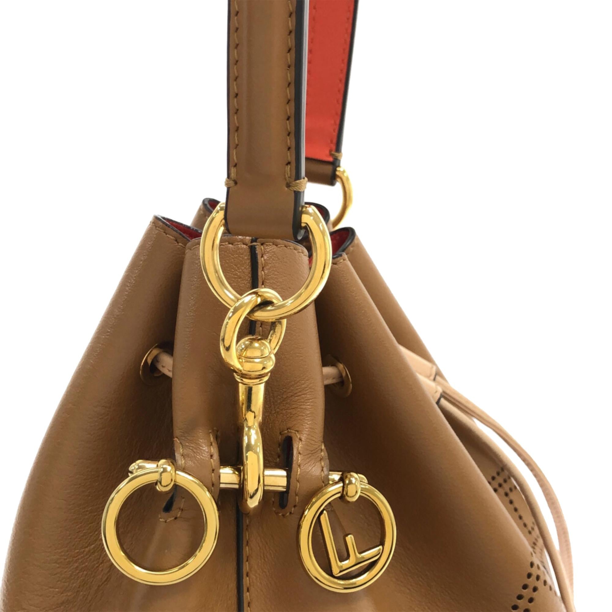 Fendi Small Perforated Mon Tresor Bucket Bag (SHG-ZjiX7d)