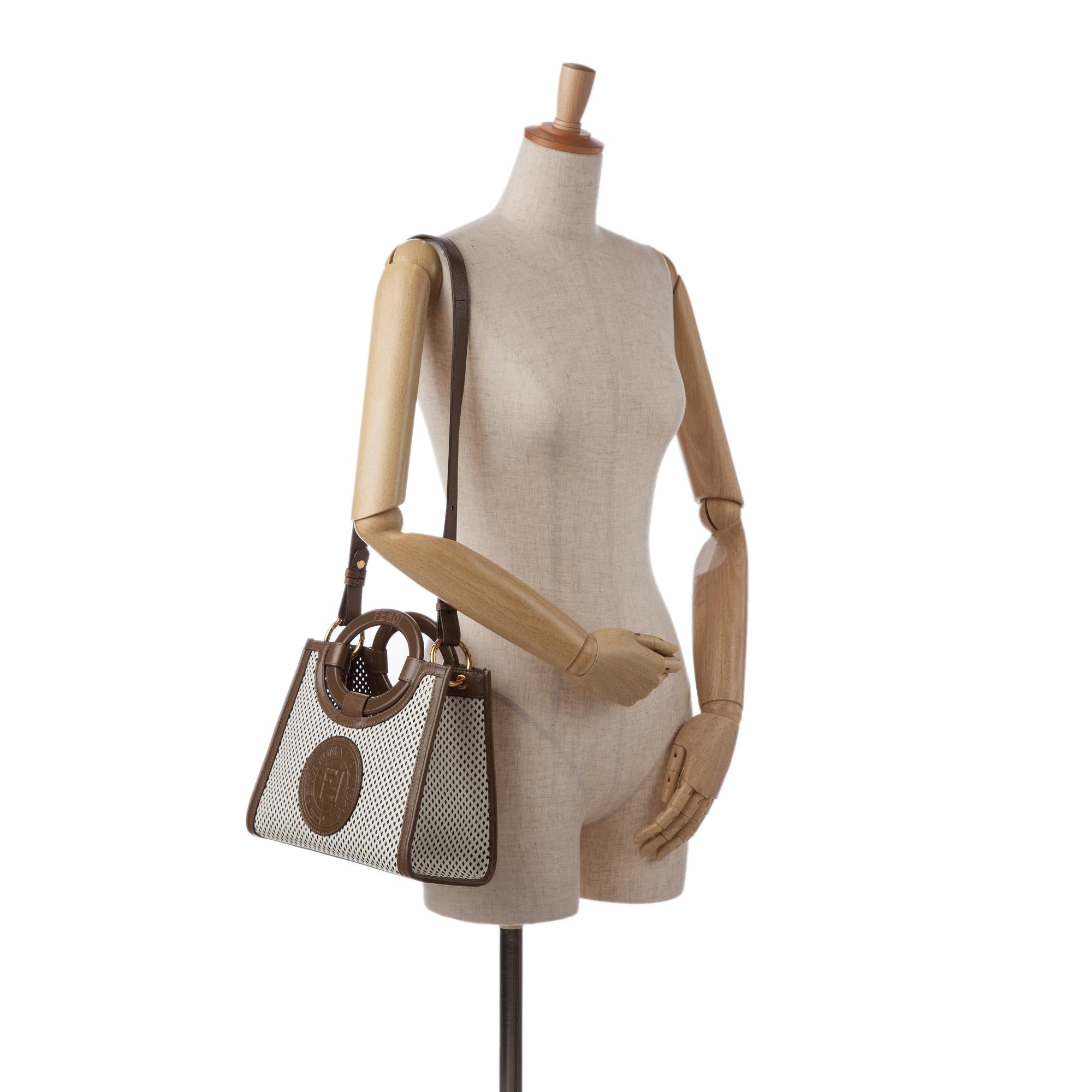 Fendi Small Perforated Runaway Tote Bag (SHG-cYlvjD)