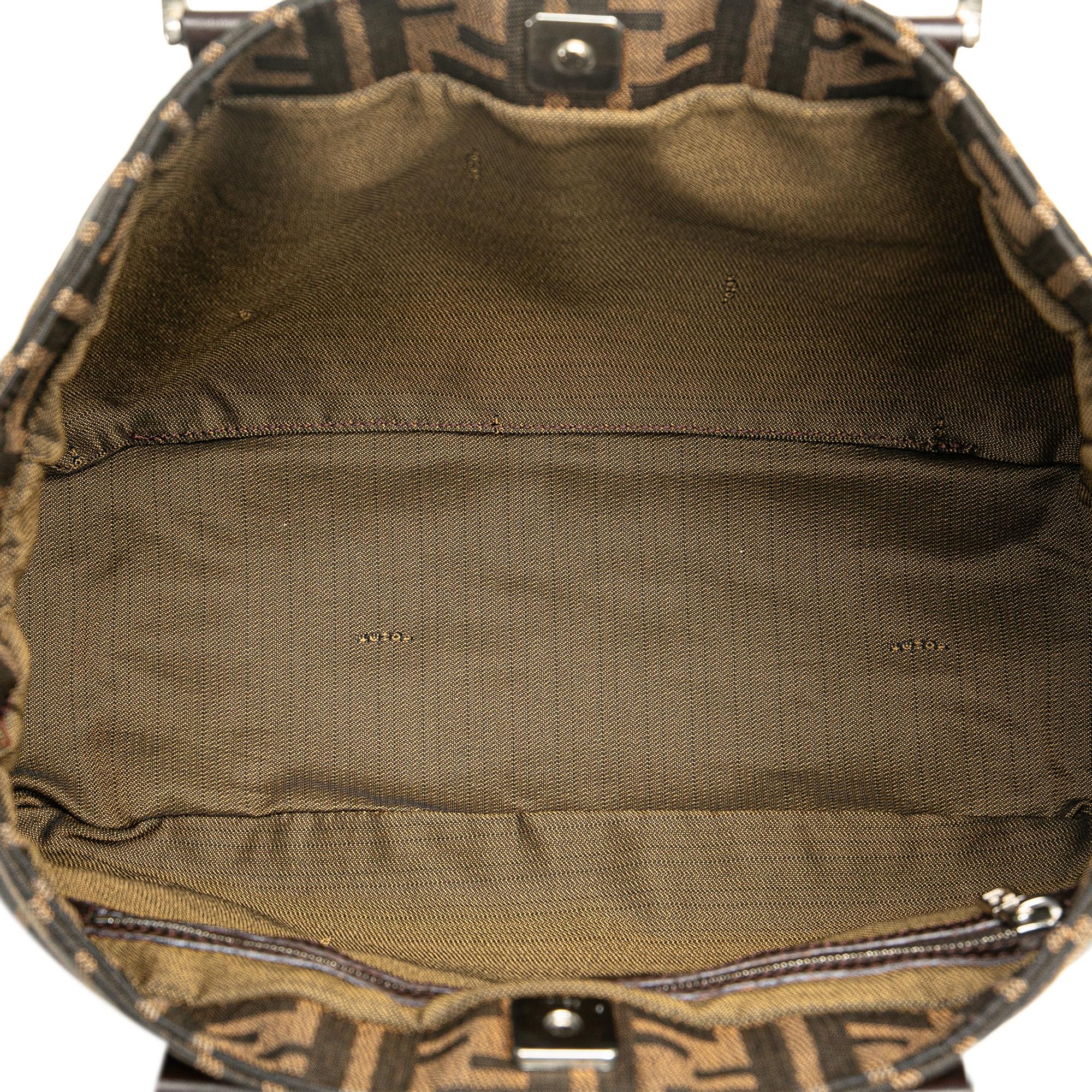 Fendi Small Zucca Canvas Twins Tote