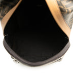 Fendi Small Zucca Coated Canvas Chiodo Diagonal Backpack (SHG-SOm720)