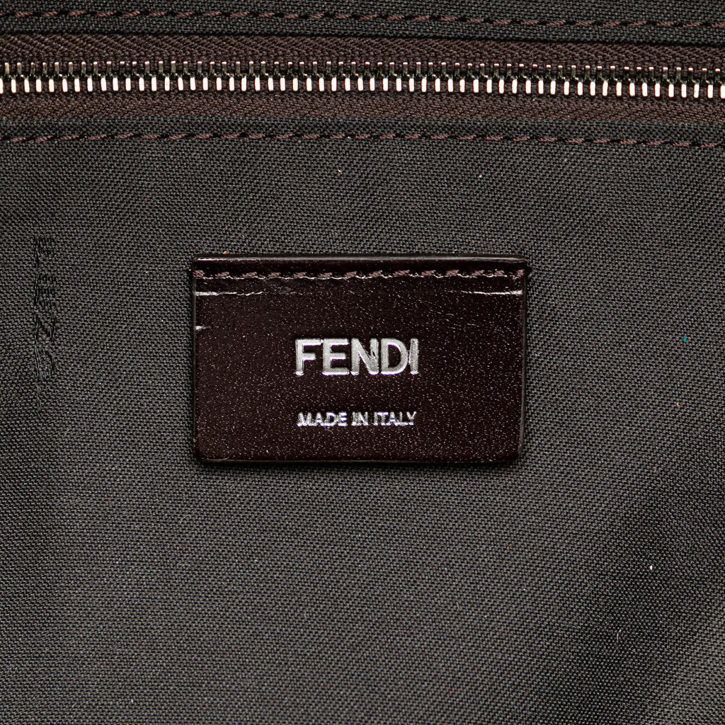 Fendi Small Zucca Coated Canvas Chiodo Diagonal Backpack (SHG-SOm720)