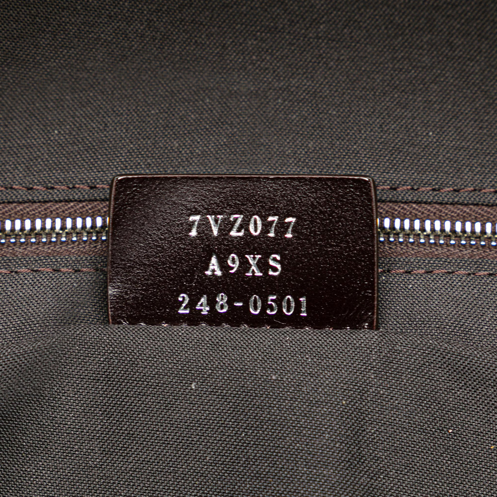 Fendi Small Zucca Coated Canvas Chiodo Diagonal Backpack (SHG-SOm720)