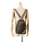 Fendi Small Zucca Coated Canvas Chiodo Diagonal Backpack (SHG-SOm720)
