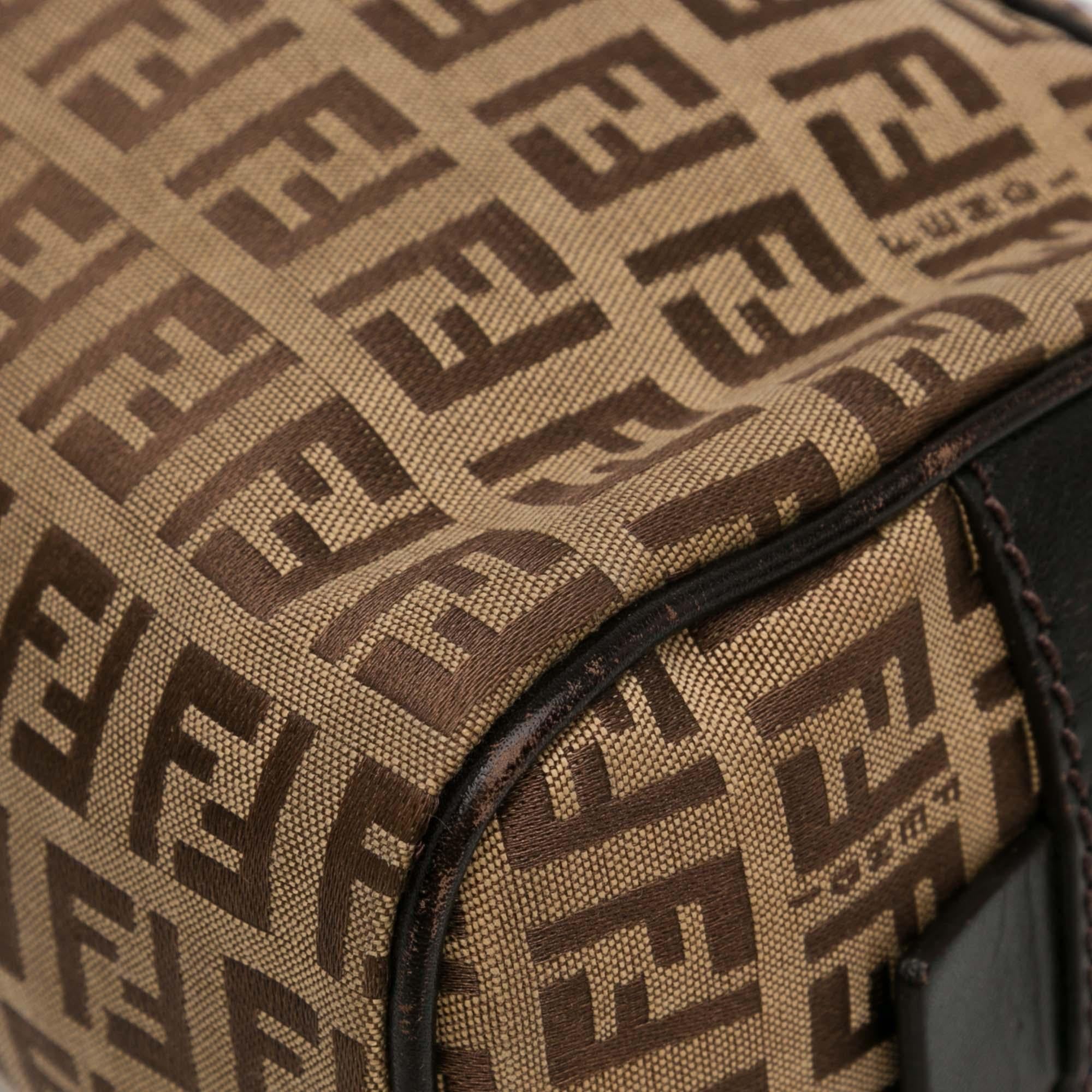 Fendi Small Zucchino Canvas Handbag (SHG-fba6xB)