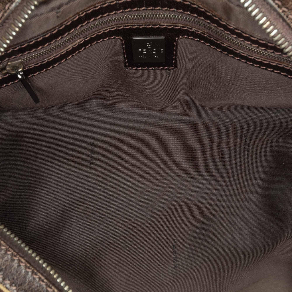 Fendi Small Zucchino Canvas Handbag (SHG-fba6xB)