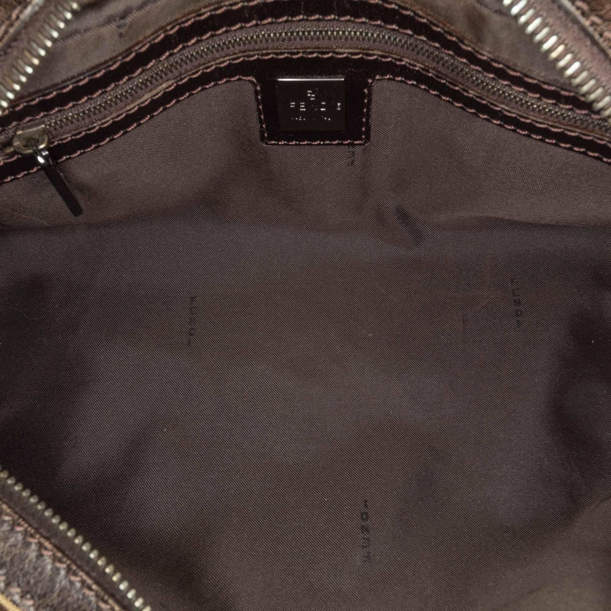 Fendi Small Zucchino Canvas Handbag (SHG-fba6xB)