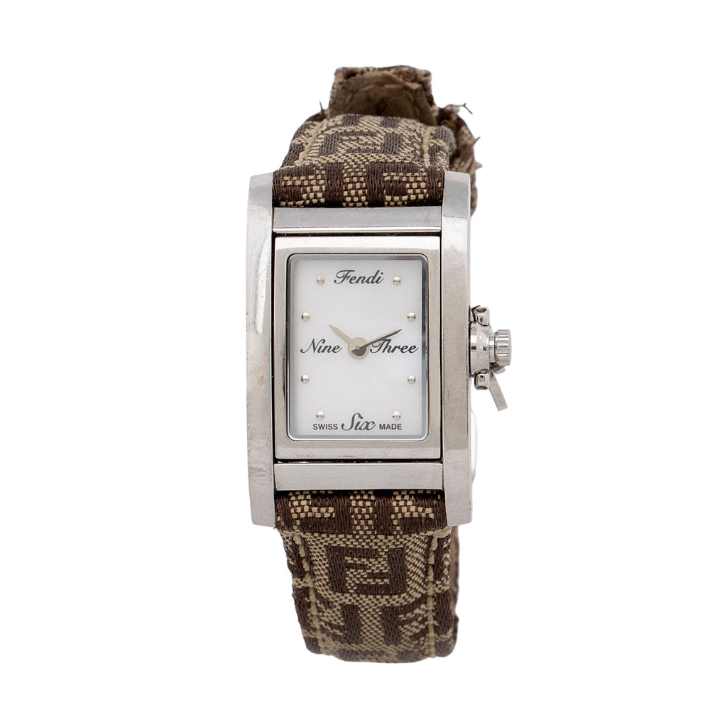 Fendi Stainless Steel FF Canvas Watch