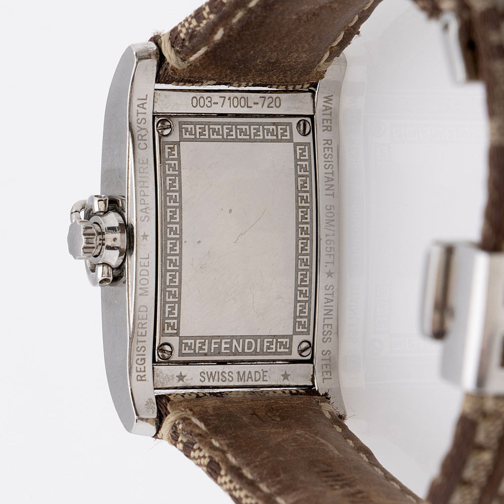 Fendi Stainless Steel FF Canvas Watch