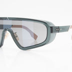 Fendi Striped Biker Shield Sunglasses (SHF-LqRGHA)