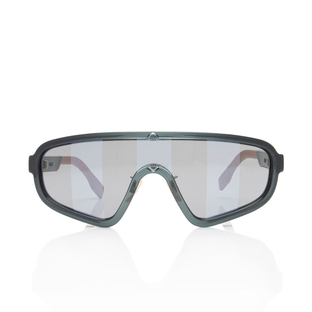 Fendi Striped Biker Shield Sunglasses (SHF-LqRGHA)