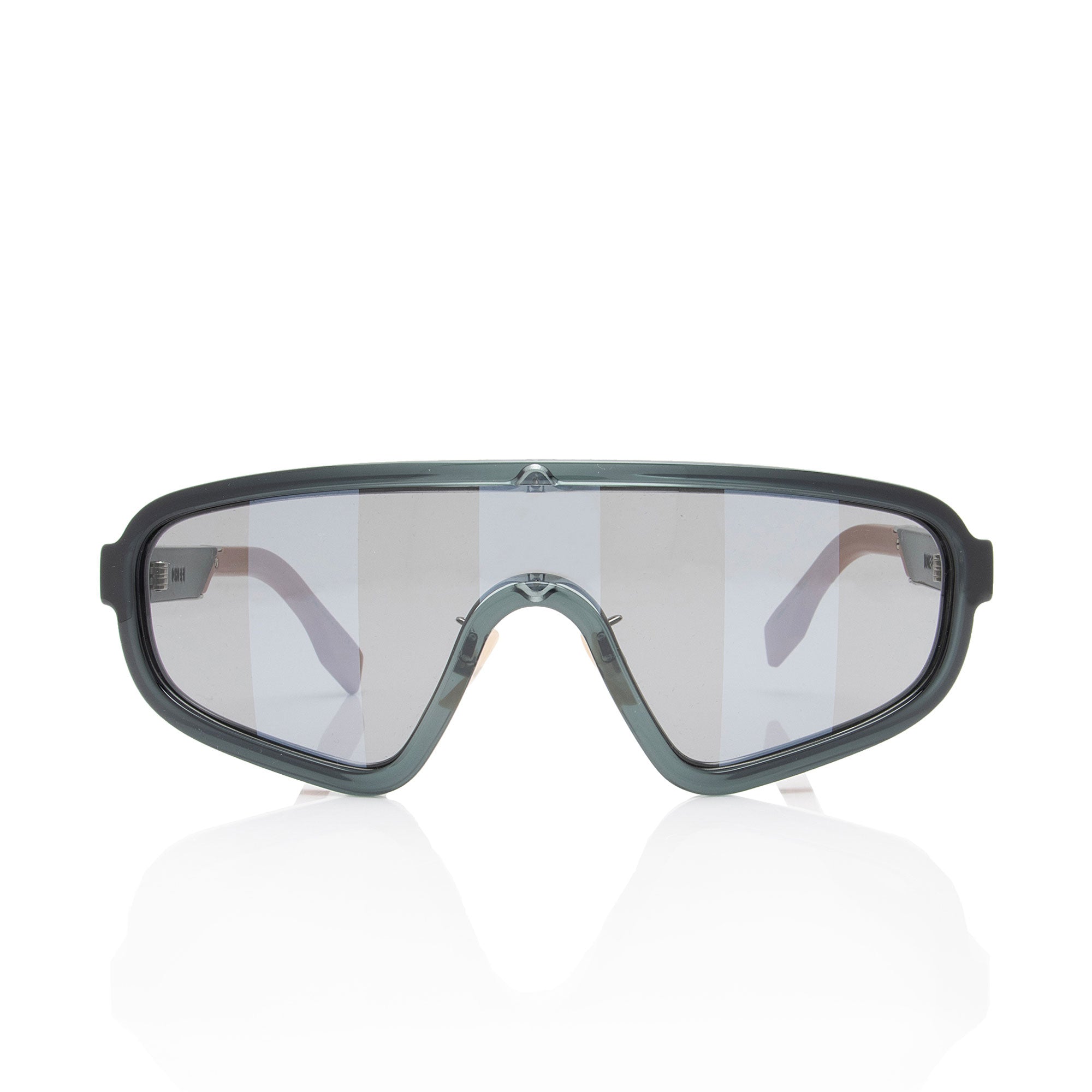 Fendi Striped Biker Shield Sunglasses (SHF-LqRGHA)