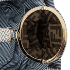 Fendi Striped Denim Spy Satchel (SHF-i8ZclG)
