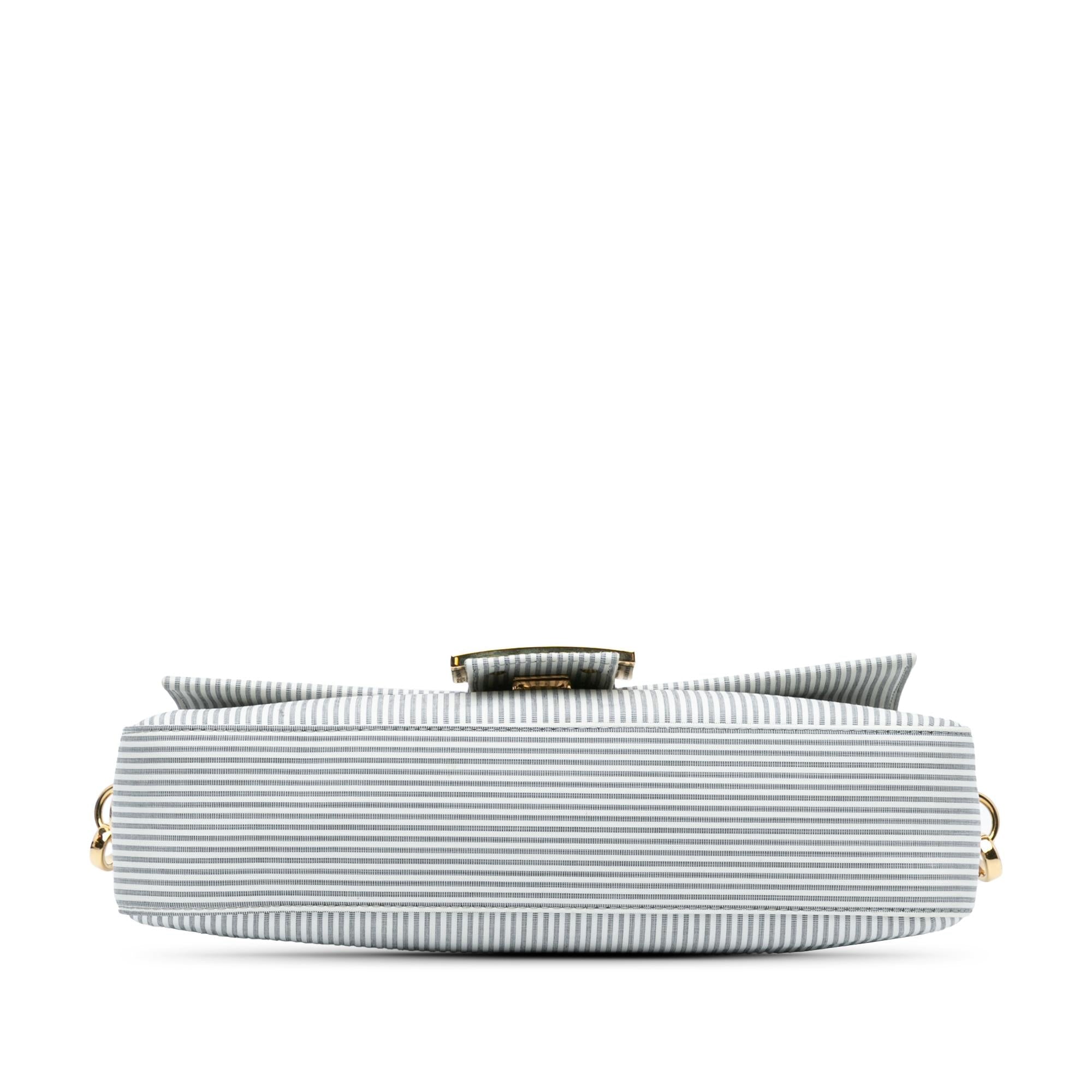 Fendi Striped Jersey Baguette Satchel (SHG-oGykQ5)