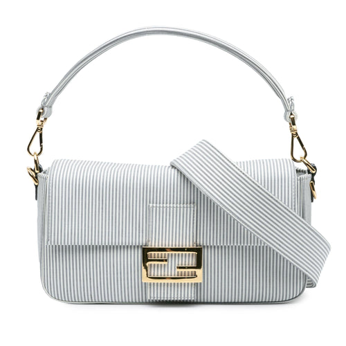Fendi Striped Jersey Baguette Satchel (SHG-oGykQ5)